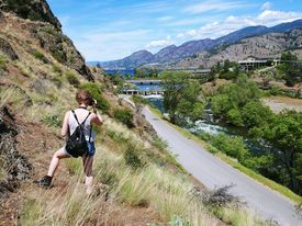 An On This Spot photographer takes a photo during a work trip to the South Okanagan